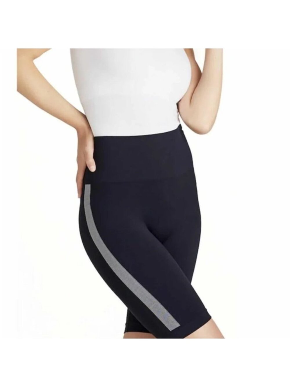 NEW Yummie Black Seamless Bike Shorts - L/XL
